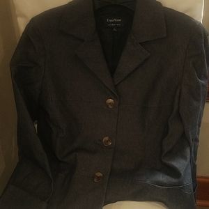 Evan Picone Grey Stretch Denim Jacket